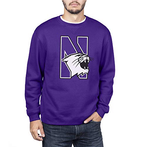 Top of the World Northwestern Wildcats Men s Team Icon Teeouchdown Crew Sweatshirt  Large
