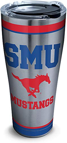 Tervis NCAA SMU Mustangs Tradition Stainless Steel Insulated Tumbler with Lid  30 oz  Silver