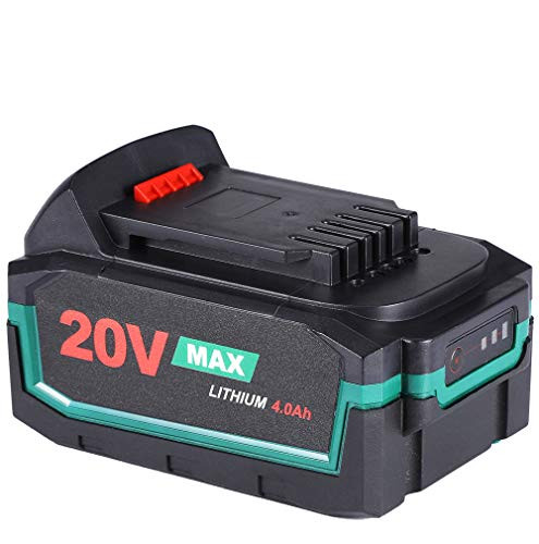 LANNERET 20V MAX 4 0 Ah Lithium Ion Battery Pack Rechargeable Replacement Battery for All 20V LANNERET Cordless Power Tools   PALB20 4 0