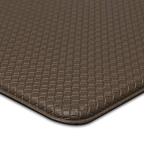 DEXI Kitchen Rug Anti Fatigue Non Skid Cushioned Comfort Standing Kitchen Mat Waterproof and Oil Proof Floor Runner Mat  Easy to Clean  18 x79   Brown