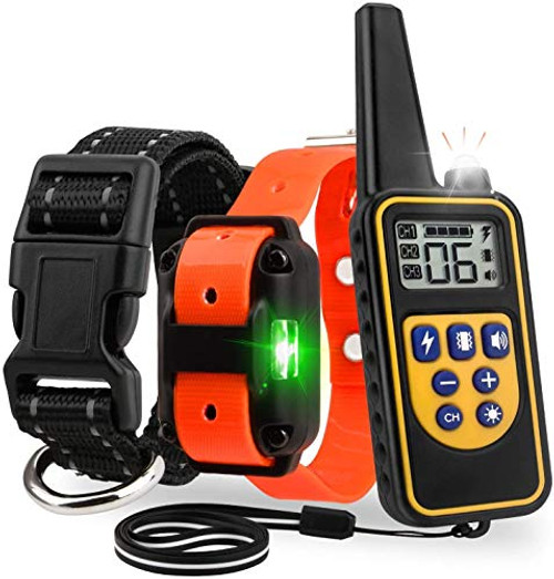 TechKen Dog Training Collar Waterproof Shock Collar for Dog with Remote Rechargeable E Bark Collar with Vibration Beep Shock Modes TechKen Dog Training Collar Waterproof Shock Collar for Dog with Remote Rechargeable E Bark Collar with Vibration Beep Shock Modes