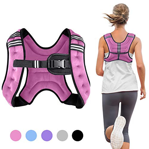 Henkelion Weighted Vest Weight Vest for Men Women Kids Weights Included Body Weight Vests Adjustable for Running Training Workout Jogging Walking Pink 12 Lbs Henkelion Weighted Vest Weight Vest for Men Women Kids Weights Included Body Weight Vests Adjustable for Running Training Workout Jogging Walking Pink 12 Lbs