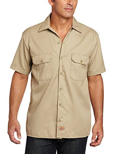 Dickies Men s Big Tall Short Sleeve Work Shirt Desert Sand 5X