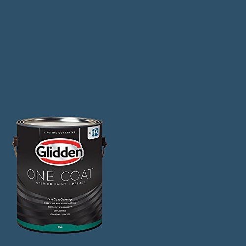 Glidden Interior Paint   Primer  Blue Blue Lava  One Coat  Flat  1 Gallon
