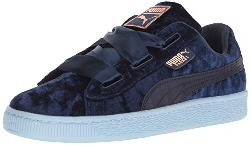 PUMA Baby Basket Heart Sneaker  Peacoat Rose Gold  4 M US Toddler