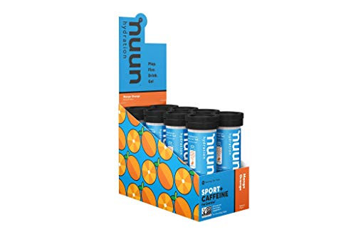 Nuun Sport   Caffeine  Electrolyte Drink Tablets  Mango Orange  8 Tubes  80 Servings