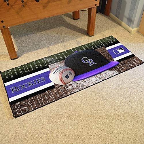 FANMATS MLB Colorado Rockies Nylon Face Football Field Runner