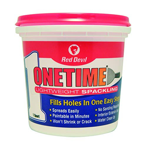 Red Devil 0544 ONETIME Lightweight Spackling  1 Quart  Pack of 6  White  6 Pack