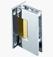 CRL Geneva 037 Series Chrome with Brass Accents Wall Mount Full Back Plate Standard Hinge
