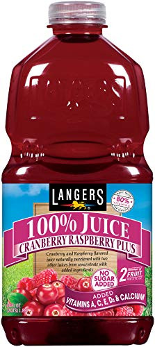 Langers Juice  Cranberry Raspberry Plus  64 Ounce  Pack of 8