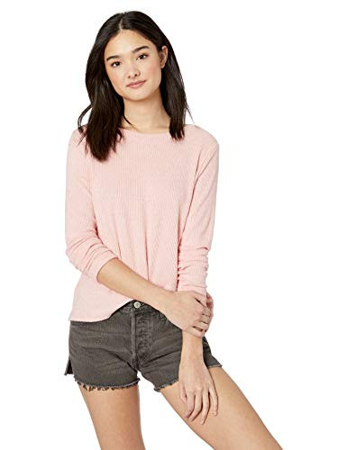 Roxy Junior s Sea Skipper Crew Cozy Ribbed Top  BRANDIED Apricot Heather  XL