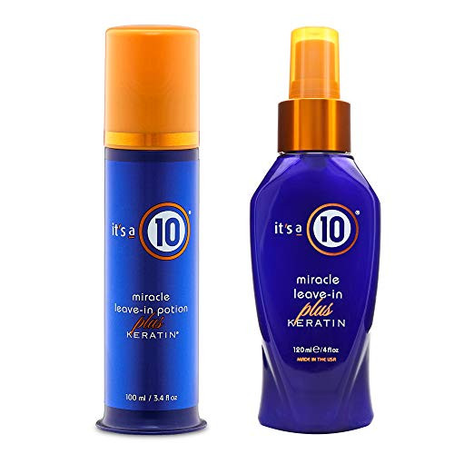 It s a 10 Haircare Miracle Leave In Potion  3 4 oz  and Leave In Plus Keratin  4 oz  Bundle It s a 10 Haircare Miracle Leave In Potion  3 4 oz  and Leave In Plus Keratin  4 oz  Bundle