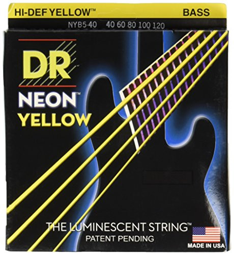 DR Strings HI DEF NEON Bass Guitar Strings  NYB5 40
