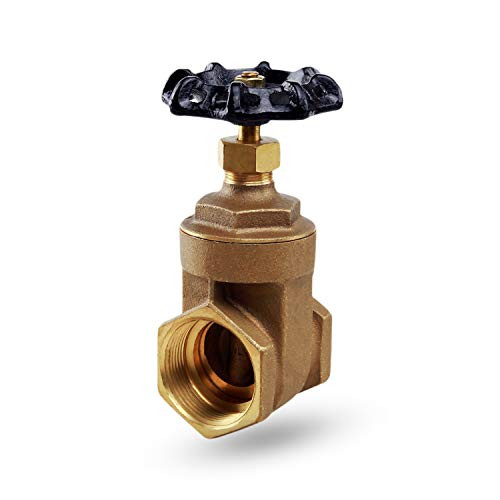 Midline Valve 429U334 Heavy Duty Gate Valve with Wheel Handle  Lead Free  Water Shutoff 1 1 2 in  FIP Connections  Cast Brass