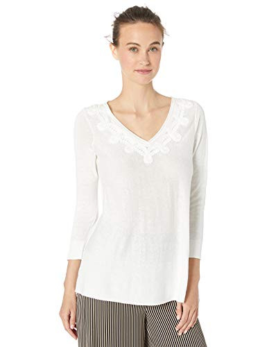 NIC ZOE Women s Wisteria TOP  Paper White  Extra Small