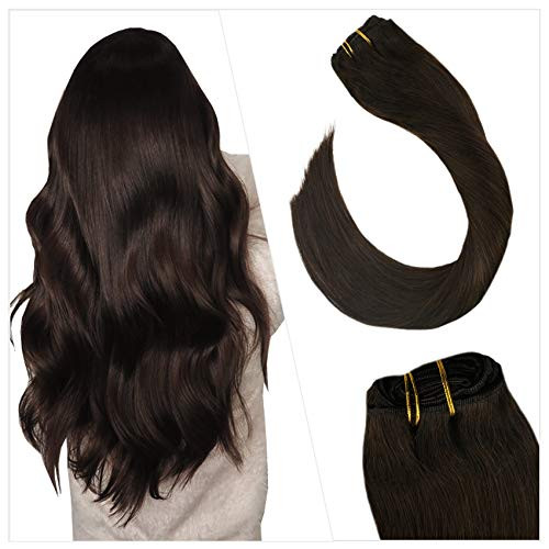 Ugeat Clip in Hair Extensions 14 Inch Clip in Remy Extensions 100 Real Human Hair Darkest Brown Color 120g Full Head Clip in Hair Extensions 7PCS Hair Extensions Clip Human Hair Ugeat Clip in Hair Extensions 14 Inch Clip in Remy Extensions 100 Real Human Hair Darkest Brown Color 120g Full Head Clip in Hair Extensions 7PCS Hair Extensions Clip Human Hair