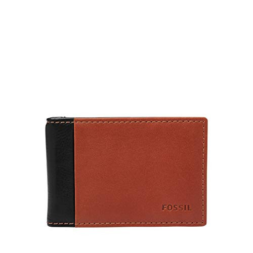Fossil Men s Ward Leather RFID blocking Bifold Wallet  Black