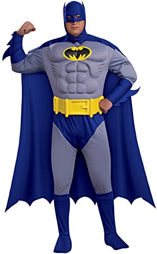 Batman  The Bold And The Brave Muscle Chest Batman Adult Plus Size  Blue  Plus Costume