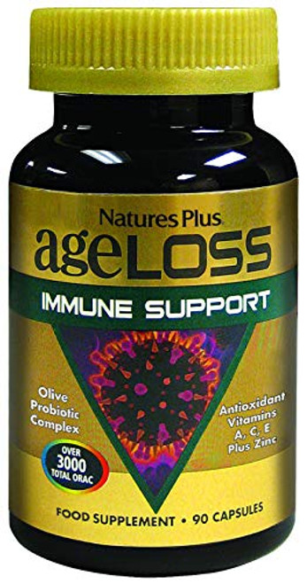 NaturesPlus AgeLoss Immune Support   90 Vegetarian Capsules   Natural Immunity Support Supplement  Antioxidant  Anti Inflammatory  Anti Aging   Gluten Free   30 Servings