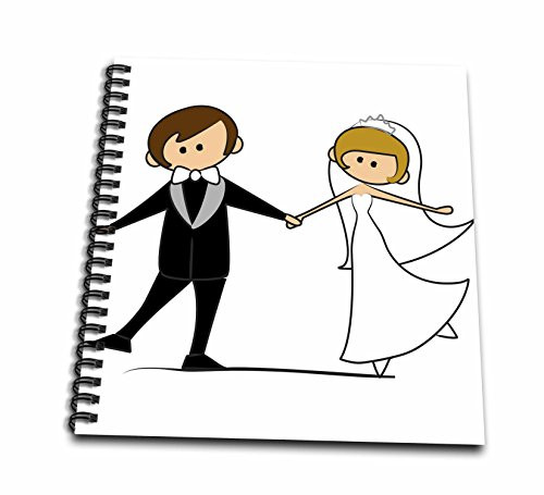 3dRose Dancing Bride & Groom Cartoon - Drawing Book, 8 by 8-Inch (db_165464_1) 3dRose Dancing Bride & Groom Cartoon - Drawing Book, 8 by 8-Inch (db_165464_1)