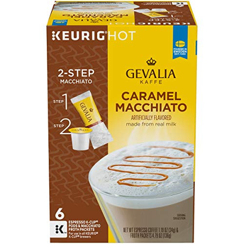 Gevalia Mocha Latte Espresso K Cup Coffee Pods   Froth Packets