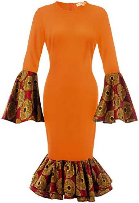 HongyuAmy Women African Print Dress Ankara Dress Dashiki Traditional Clothing Small Color D HongyuAmy Women African Print Dress Ankara Dress Dashiki Traditional Clothing Small Color D