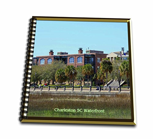 3dRose db_55326_1 Charleston SC Waterfront Drawing Book, 8 by 8-Inch