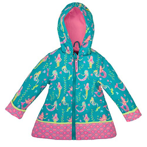 Stephen Joseph All Over Print Rain Coat  Mermaid 2T