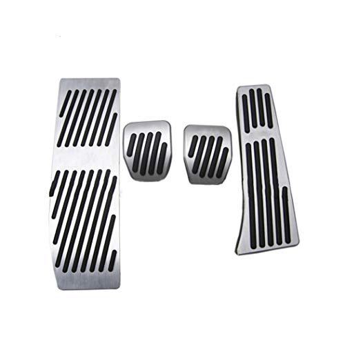 ALLYARD for BMW X1 E30 E36 E87 E46 E90 E91 E92 E93 Accelerator Car Performance Brake Pedal Cover No Drill Non Slip and Throttle Rubber Aluminum Anti Skid Pedals Set MT 4Pcs