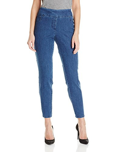 Ruby Rd  Women s Pull on Extra Stretch Denim Jean  Indigo  14