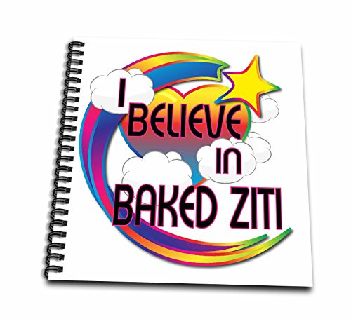 3dRose db_166250_1 I Believe in Baked Ziti Cute Believer Design-Drawing Book, 8 by 8-Inch