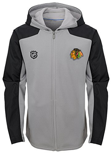 NHL Chicago Blackhawks Kids   Youth Boys  Delta  Full Zip Jacket  Small 8   Magenta Pique Heather