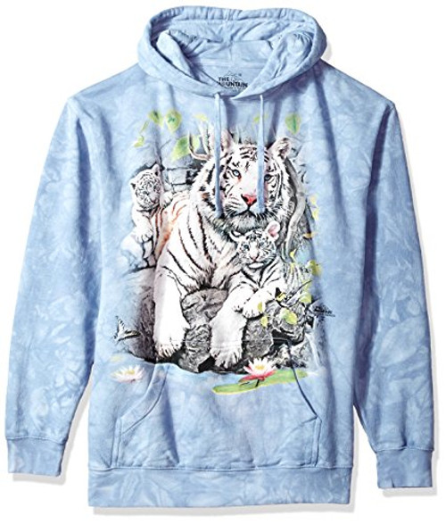 The Mountain White Tigers Bengal Adult Hoodie Blue XL The Mountain White Tigers Bengal Adult Hoodie Blue XL