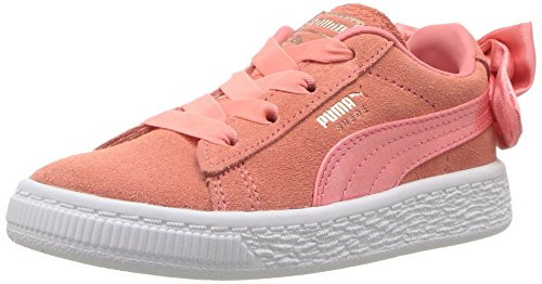 PUMA Baby Suede Bow Slip On Sneaker  Shell Pink Shell Pink  9 M US Toddler