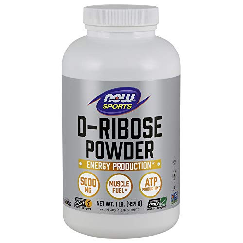 NOW Sports Nutrition  D Ribose Powder 5000 mg  Certified Non GMO  Energy Production*  16 Ounce