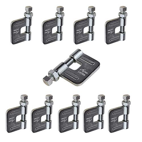 Highcraft DMDN HF38 10 C Beam Rod Anchor Wall Ceiling Mount Vertical Piping Support Clamp for Copper  PVC Tubing  3 8 in  Electro Galvanized Steel  10 Pack