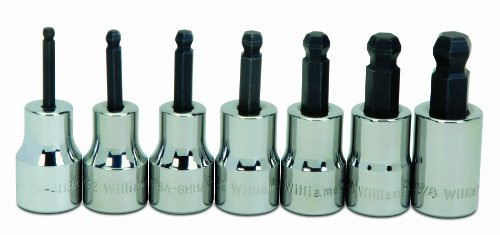Williams WSBB 7RC 7 Piece Ball Tip Hex Bit Socket Set