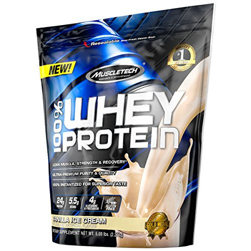 MuscleTech 100 Whey Protein Powder Vanilla Ice Cream 5 Pound MuscleTech 100 Whey Protein Powder Vanilla Ice Cream 5 Pound