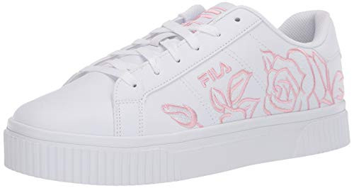 Fila womens Fila Panache Embroidery Women s Sneaker  White White Chalk Pink  6 5 US