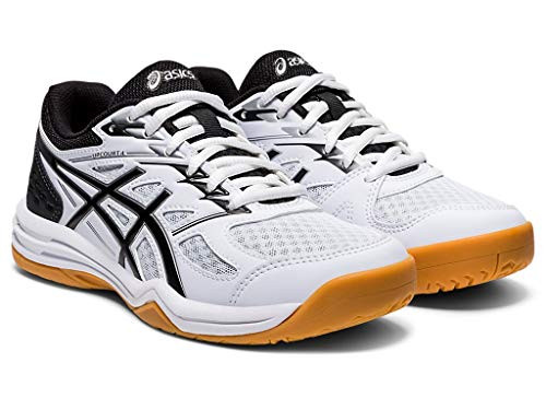 ASICS Kid s Upcourt 4 GS Volleyball Shoes  4 5M  White Black