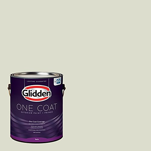 Glidden Exterior Paint   Primer  Sage Pinch of Pistachio  One Coat  Satin  1 Gallon