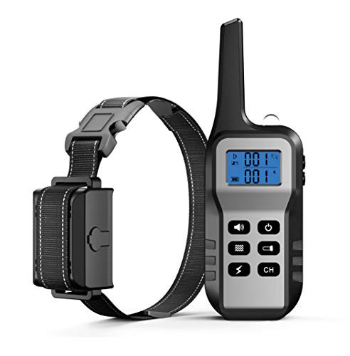 MIUONO Remote Dog Training Collar   Rechargeable Dog Shock Collar with 4 Training Modes  Beep  Vibration  Shock and Light  Waterproof and Remote up to 3300FT