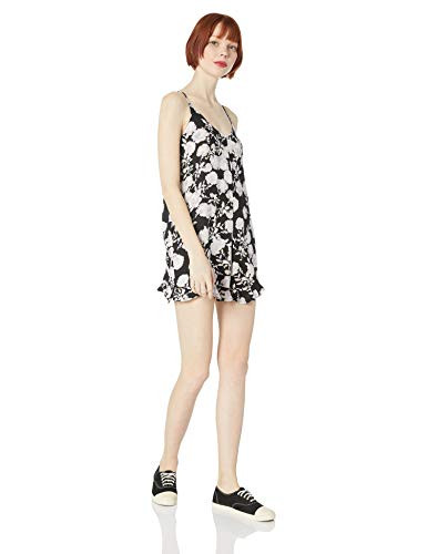 Volcom Junior s Women s That was Fun Loose Fitting Cami Romper  Black  Small