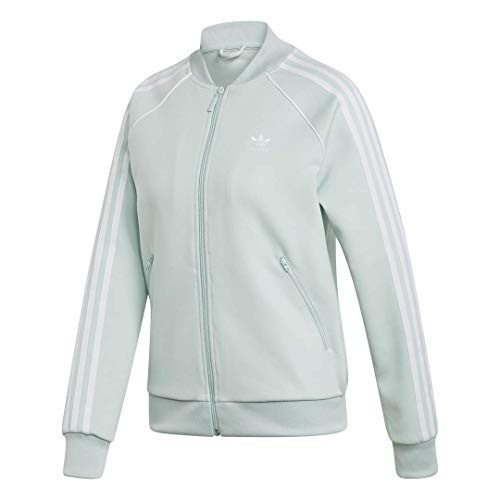 adidas Originals Women s Superstar Track Top Jacket  vapour green  Medium adidas Originals Women s Superstar Track Top Jacket  vapour green  Medium