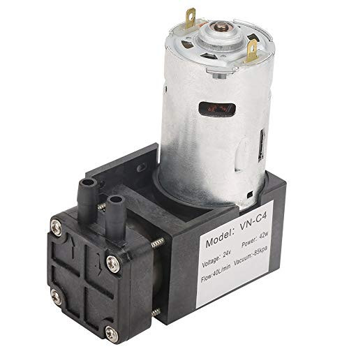 Akozon Oilless Vacuum Pump DC24V Mini Small Oilless Vacuum Pump  85KPa Flow 40L min for Gas Air