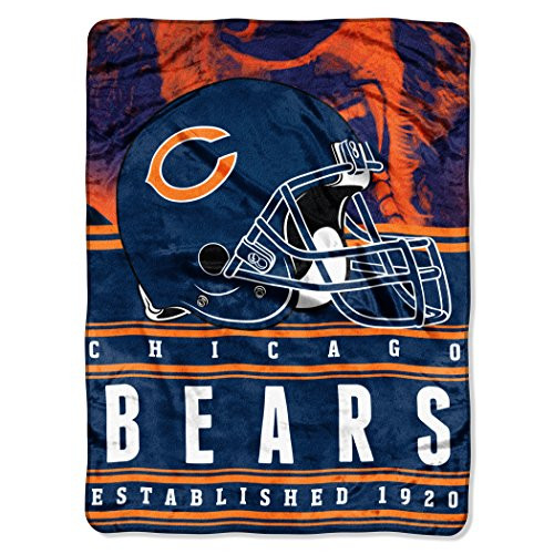 Officially Licensed NFL Chicago Bears  Stacked  Silk Touch Throw Blanket  60  x 80   Multi Color