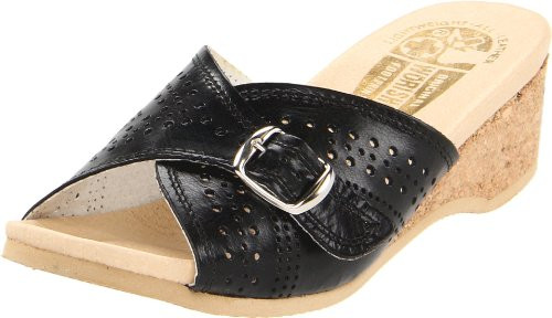 Worishofer Women s 251 Buckled Slide Black 39 EU  US Women s 9 M