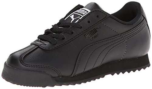 PUMA Roma Basic JR Sneaker  Little Kid Big Kid    Black Black  3 M US Little Kid