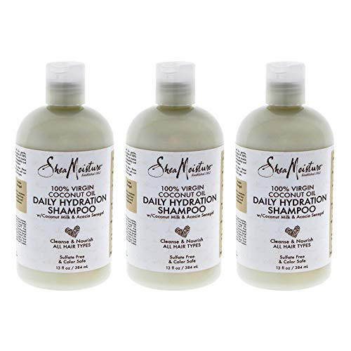 Shea Moisture 100 Virgin Coconut Oil Shampoo 13 Ounce  384ml   3 Pack