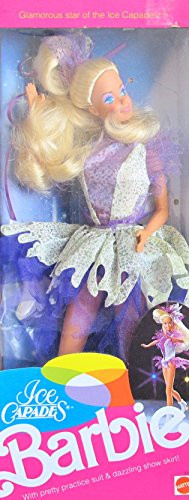 Ice Capades Barbie Doll w GLITTERY Purple   White COSTUME  1990